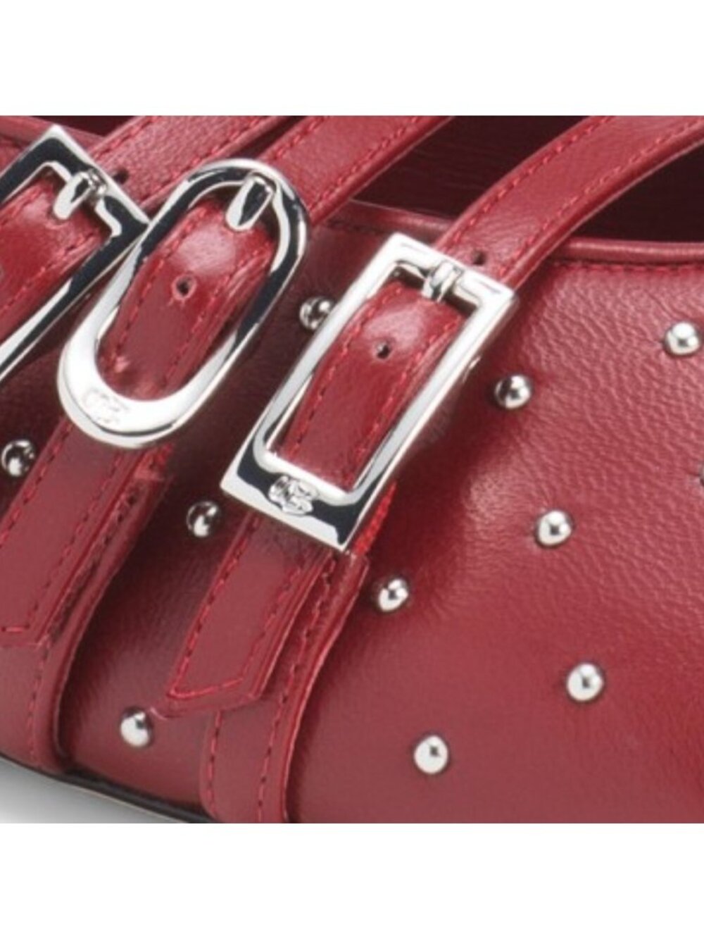 STUART WEITZMAN Made In Spain Leather So Studded Mary Jane Ballet Flats - Picture 4 of 4